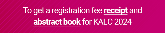 To get a registration fee receipt and abstract book for KALC 2024